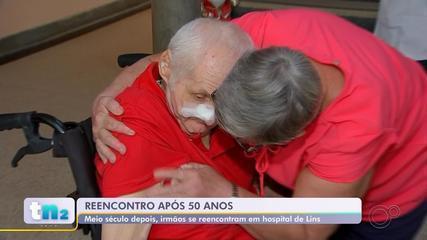 Após meio século de separação, irmãos se reencontram em hospital de Lins