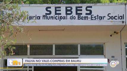 Falha no vale-compras deixa servidores da Emdurb e famílias sem o auxílio em Bauru Falha no vale-compras deixa servidores da Emdurb e famílias sem o auxílio em Bauru