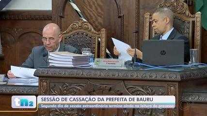 Mais da metade do relatório foi lido em 2º dia de sessão que pode cassar prefeita de Bauru