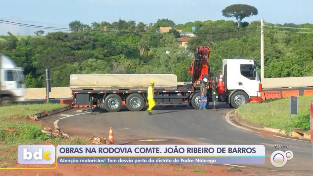 Construção de rotatória na SP-294 altera o tráfego em Marília; veja as rotas