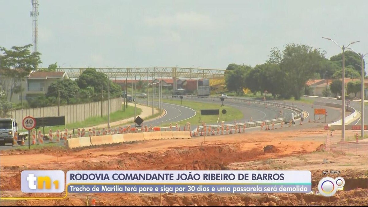 Trecho da SP-294 entre Marília e Pompeia passa a operar em sistema Pare e Siga por causa de obras