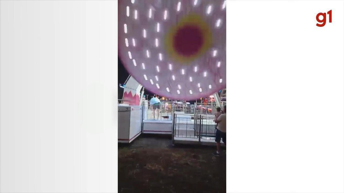 VÍDEO: homem é atingido por brinquedo em parque de diversões ao tentar salvar cachorro